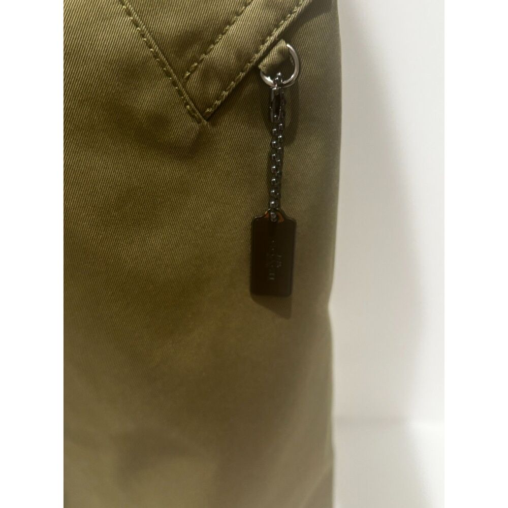 Coach Olive Green Belted Trench Coat – Size Small - Picture 7 of 8